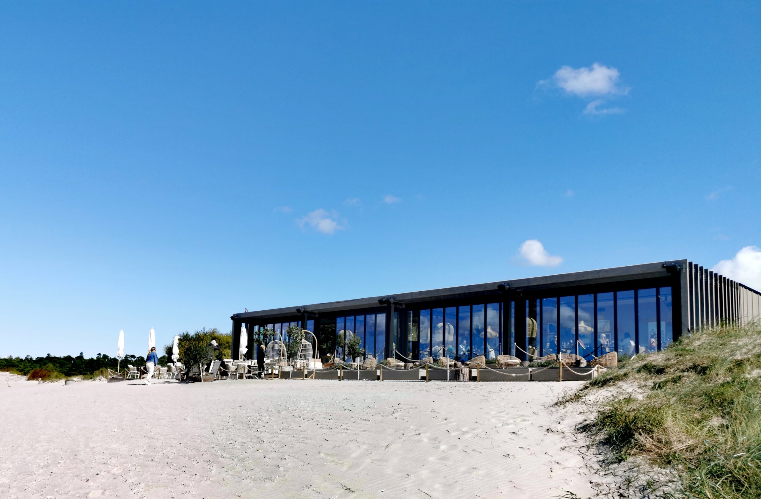 restaurang på sandstrand