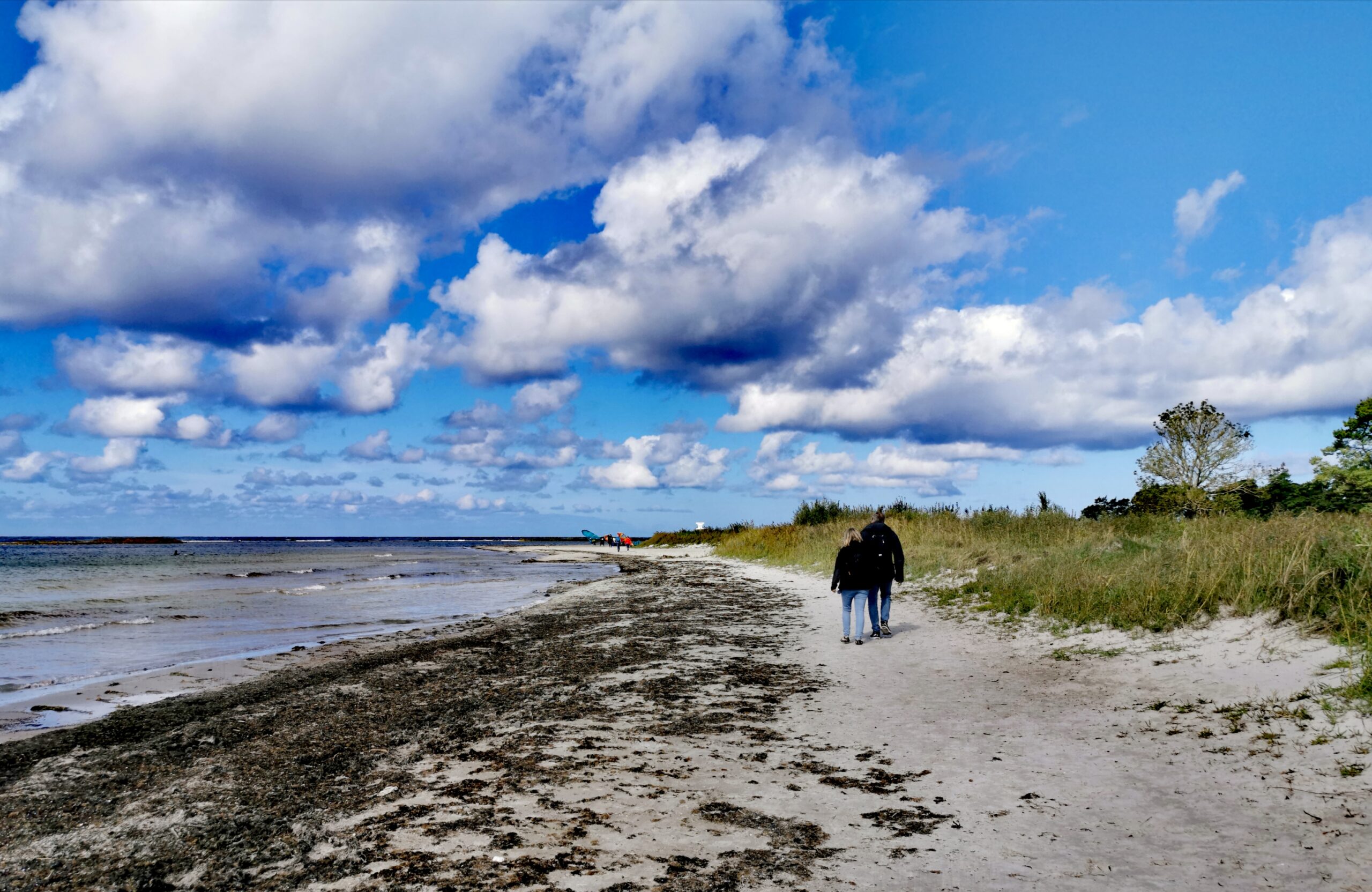 Två vandrare på Tofta strand