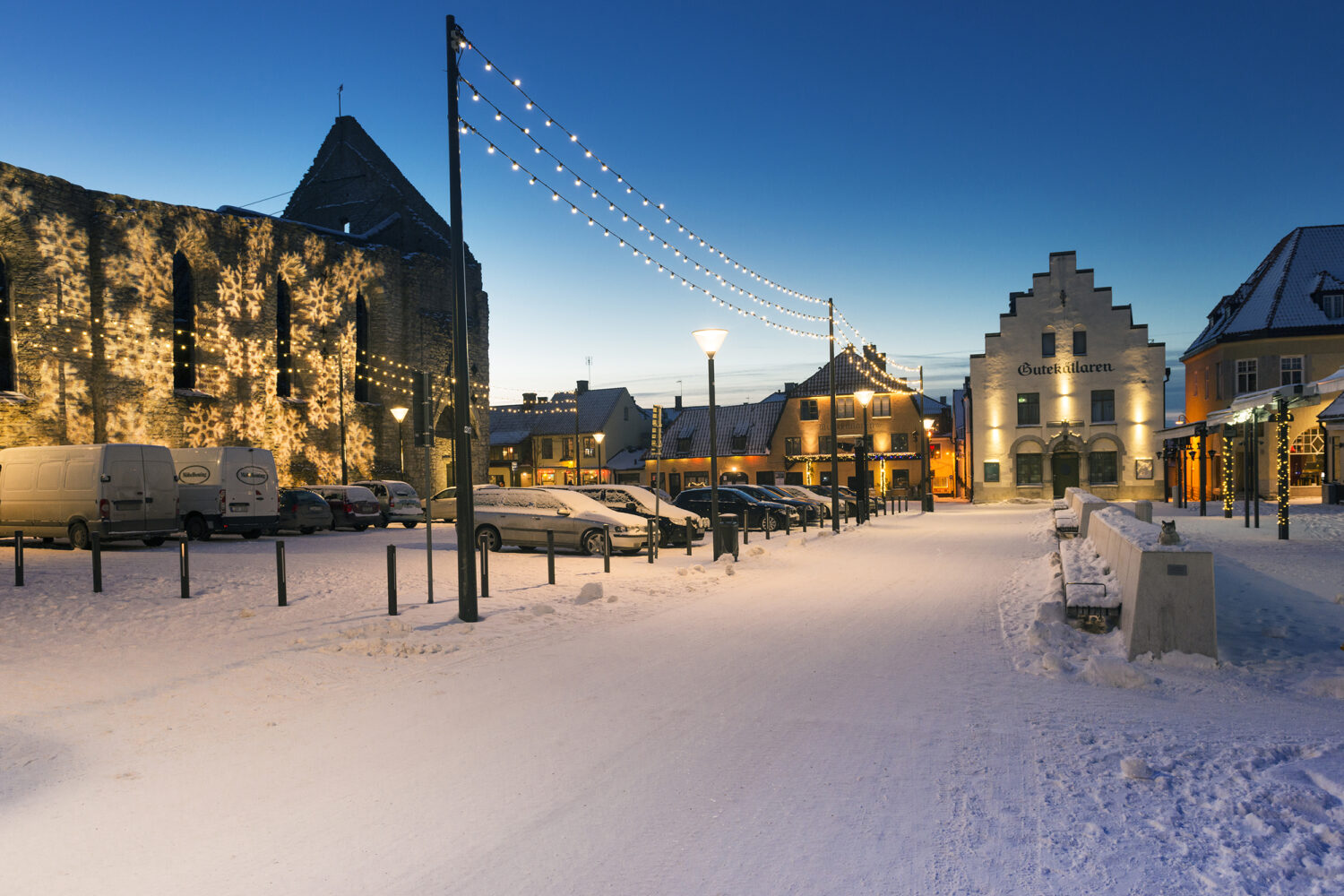 snö på stora torget