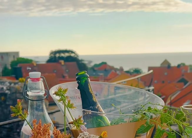 Fin utsikt över Visby och horisonten