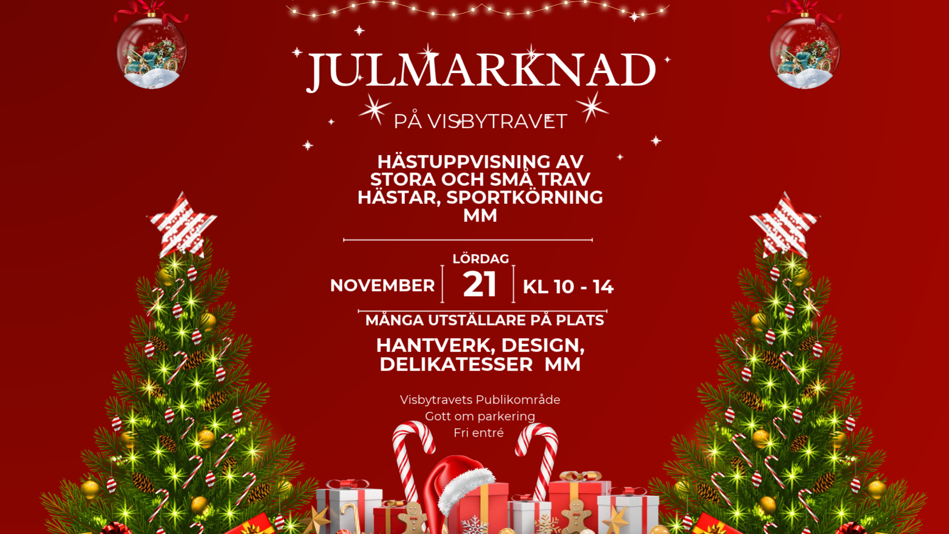 Julmarknad på Visbytravet